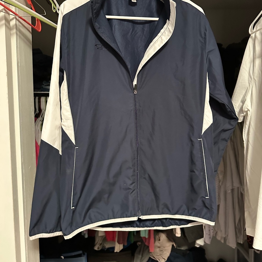 Bombas Men's Blue and White Windbreaker